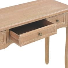 Vidaxl 280047 Dressing Console Table with 3 Drawers Brown