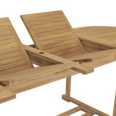 Vidaxl Rozkládací zahradní stůl 180–280x100x75 cm masivní teak oválný