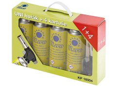 Hořák univerzální lní 360st. + 4 kartuše KP18004