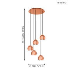 Eglo EGLO Závěsné svítidlo ROCAMAR 1 98595