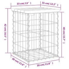 Vidaxl Zahradní lavice gabionový design 33x31x42 cm masivní douglaska