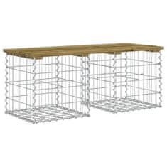 Vidaxl Zahradní lavice gabionový design 103 x 44 x 42 cm borové dřevo