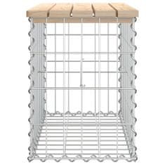 Vidaxl Zahradní lavice gabionový design 63x31,5x42 cm masivní borovice