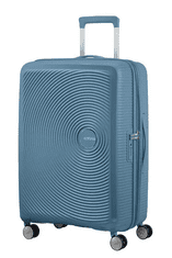 American Tourister Cestovní kufr Soundbox 67cm Modrý Stone blue rozšiřitelný