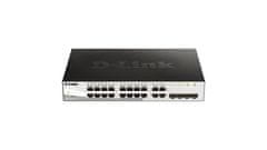 DGS-1210-16, 16-port 10/100/1000 Gigabit Smart Switch including 4 Combo 1000BaseT/SFP