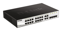 DGS-1210-16, 16-port 10/100/1000 Gigabit Smart Switch including 4 Combo 1000BaseT/SFP