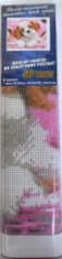 Norimpex Diamantové malování Štěně v růžovém košíku 30x40cm