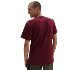 Vans Tričko vínově červené XL MN Left Chest Logo Tee