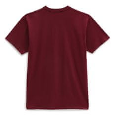 Vans Tričko vínově červené XL MN Left Chest Logo Tee