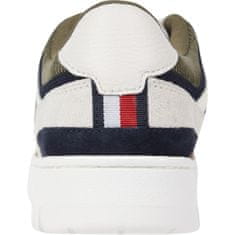 Tommy Hilfiger Boty bílé 44 EU BASKET BETTER II LEATHER MIX