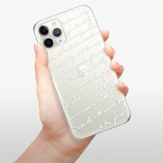 iSaprio Silikonové pouzdro - Handwriting 01 - white pro Apple iPhone 11 Pro