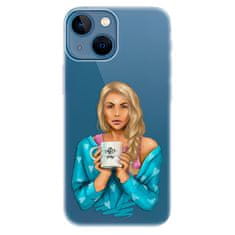 iSaprio Silikonové pouzdro - Coffe Now - Blond pro Apple iPhone 13 mini