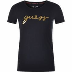 Guess Tričko černé S Slim Fit Logo