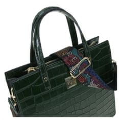 EGO FASHION BAGS kožená kabelka S0068ZW dark green