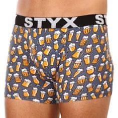 Styx 3PACK pánské boxerky long art sportovní guma vícebarevné (3U12672) - velikost XL