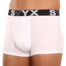 Styx 3PACK pánské boxerky sportovní guma bílé (3G1061) - velikost M