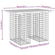 Petromila Zahradní lavice gabionový design 100x70x72 cm masivní borovice