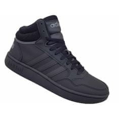 Adidas Boty grafitové 33 EU hoops mid 3.0 k