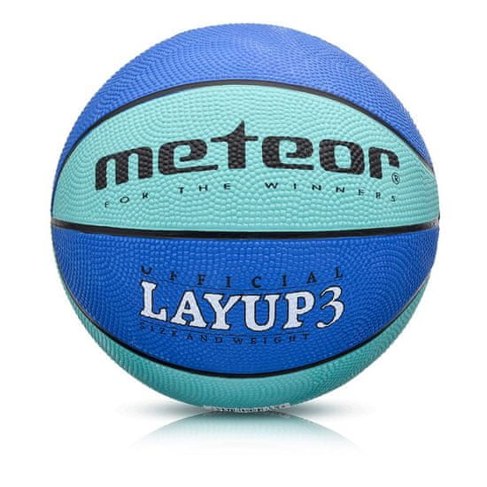 Meteor Míče basketbalové 3 Piłka Koszykowa Layup 3 Niebieska