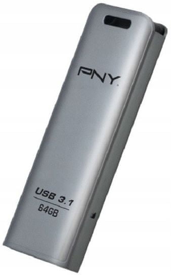 PNY Pendrive Elite Steel hliník 64 GB stříbrný