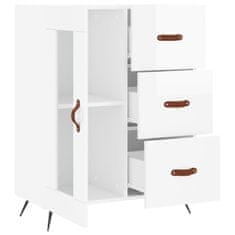 Greatstore Příborník bílý s vysokým leskem 69,5x34x90 cm kompozitní dřevo