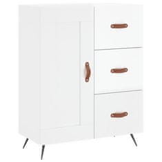 Greatstore Příborník bílý s vysokým leskem 69,5x34x90 cm kompozitní dřevo