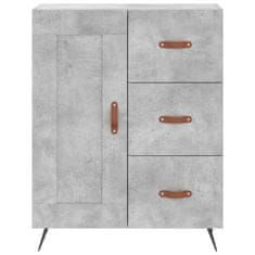 Greatstore Skříň highboard betonově šedá 69,5x34x180 cm kompozitní dřevo