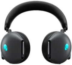 DELL AW920H/ Alienware Tri-Mode Wireless Gaming Headset/ bezdrátová sluchátka s mikrofonem/ černé