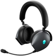 DELL AW920H/ Alienware Tri-Mode Wireless Gaming Headset/ bezdrátová sluchátka s mikrofonem/ černé