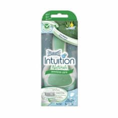 Wilkinson Sword Intuition Naturals Sensitive Care dámský holicí strojek + hlavice 1ks