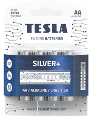 Tesla Batteries 1099137005 SILVER Alkaline baterie AA (LR06, tužková, blister) 4 ks