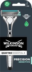 Wilkinson Sword Quattro Essentials 4 Sensitive holicí strojek + 1 hlavice (W302205700)