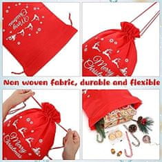 VIVVA® Textilní vánoční tašky s vánočním motivem, elegantní dárkové tašky s nápisem "Merry Christmas" 3ks | XMASBAGS