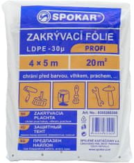 SPOKAR Zakrývací folie 4x5m LDPE 30my transparentní