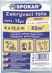 SPOKAR Zakrývací fólie 4x12,5m HDPE 12my