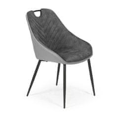 Halmar Jídelní židle K412 - tmavě šedá / světle šedá / černá