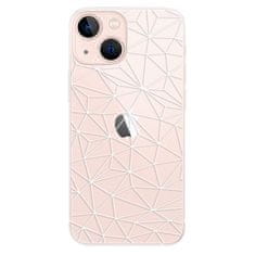 iSaprio Silikonové pouzdro - Abstract Triangles 03 - white pro Apple iPhone 13 mini