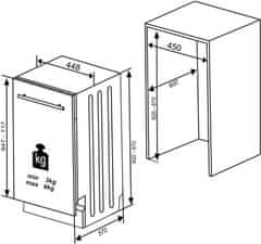 Kluge VESTAVNÁ MYČKA NÁDOBÍ KVD4500P + 4 roky záruka po registraci