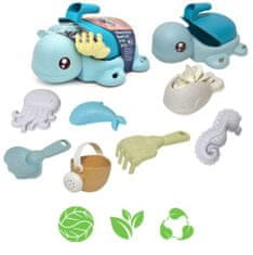 WOOPIE WOOPIE GREEN Blue Turtle Sand Set 8 ks. BIOLOGICKY ROZLOŽITELNÝ BIO MATERIÁL