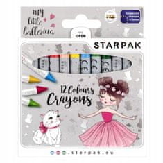 STARPAK Voskové pastelky na svíčky Ballerina 12 barev