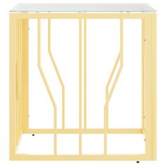 Vidaxl Konferenční stolek zlatý 50 x 50 x 50 cm nerezová ocel a sklo