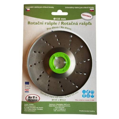 Ostatní Rašple rotační Ø 125mm, čepel 4.0mm