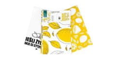FARO Textil Sada 3 kuchyňských utěrek Kuke Cytryny 001 40x60 cm žlutá