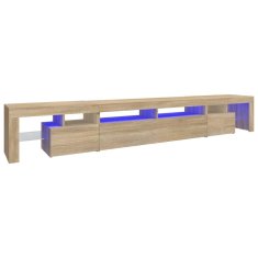 Vidaxl TV skříňka s LED osvětlením dub sonoma 260x36,5x40 cm