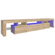 Vidaxl TV skříňka s LED osvětlením dub sonoma 215x36,5x40 cm