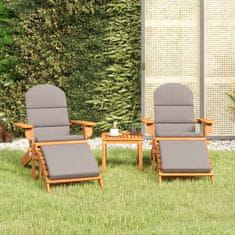 Vidaxl 3dílná sada zahradního nábytku Adirondack masivní akácie