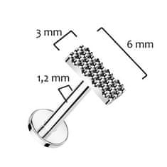 SPERKY4U Piercing do brady - labreta TITAN, 1,2 x 8 mm