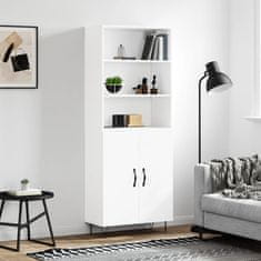 Vidaxl Skříň highboard bílá 69,5 x 34 x 180 cm kompozitní dřevo