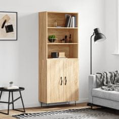 Greatstore Skříň highboard dub sonoma 69,5 x 34 x 180 cm kompozitní dřevo