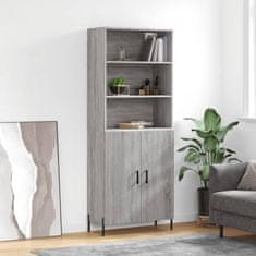 Greatstore Skříň highboard šedá sonoma 69,5 x 34 x 180 cm kompozitní dřevo